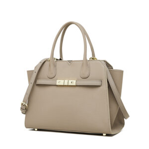 Classic Structured Leather Tote – 30 cm
