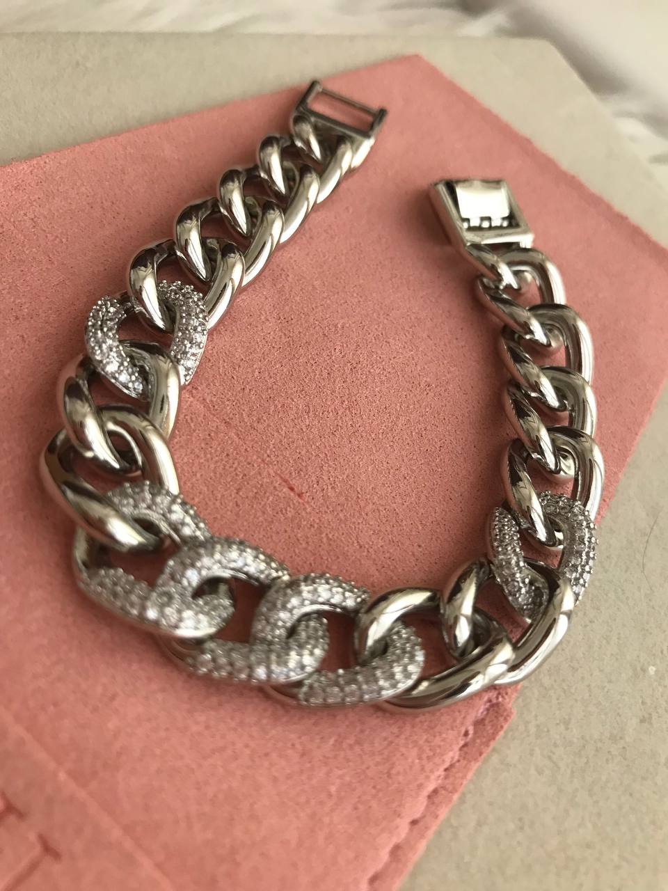 Iced out chain bracelet