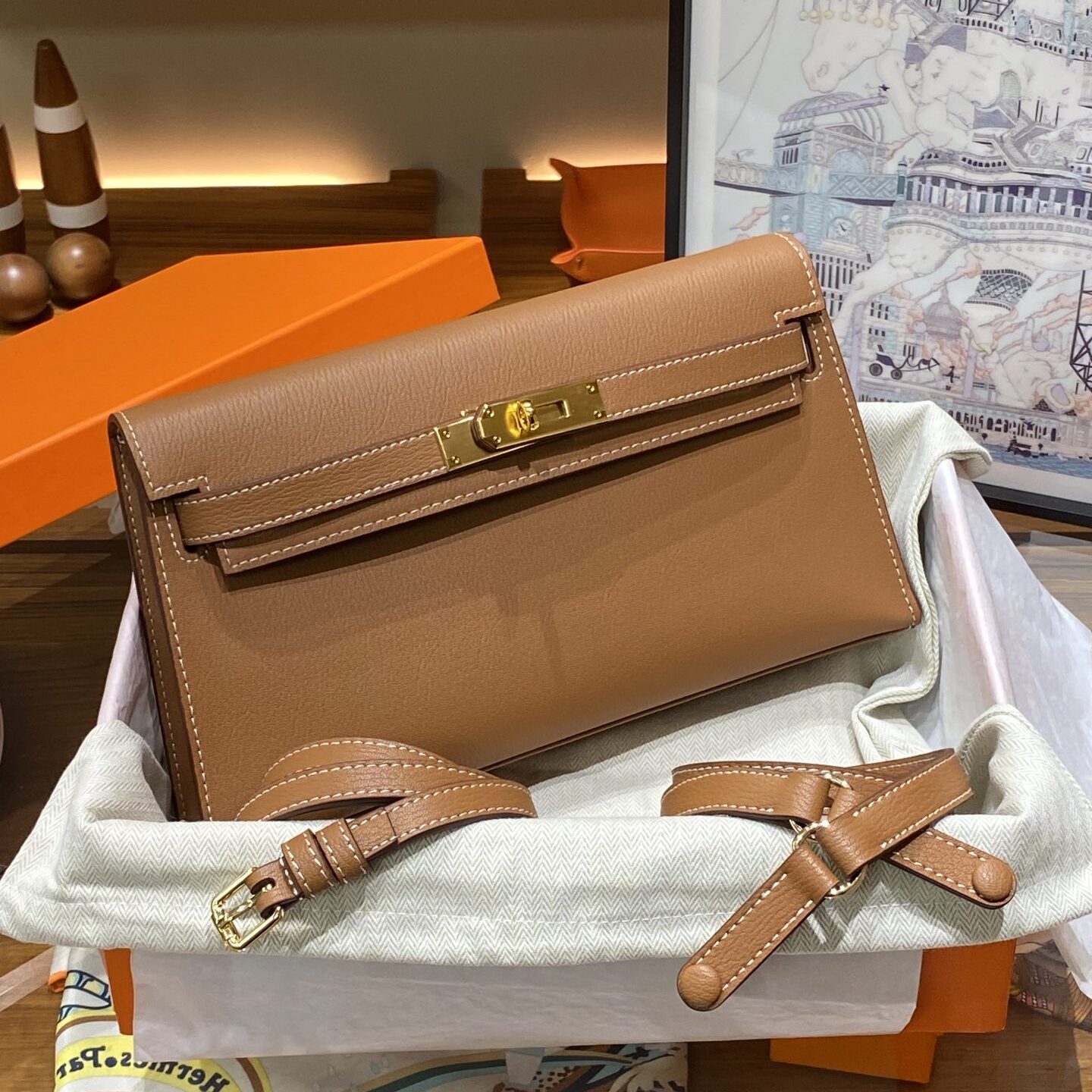 Elan K Leather Bag – Havana