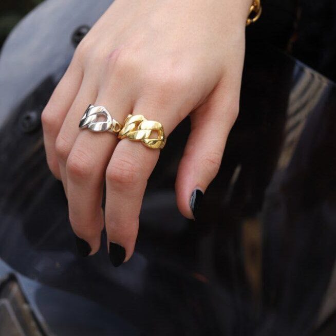 Chunky cuban Chain ring