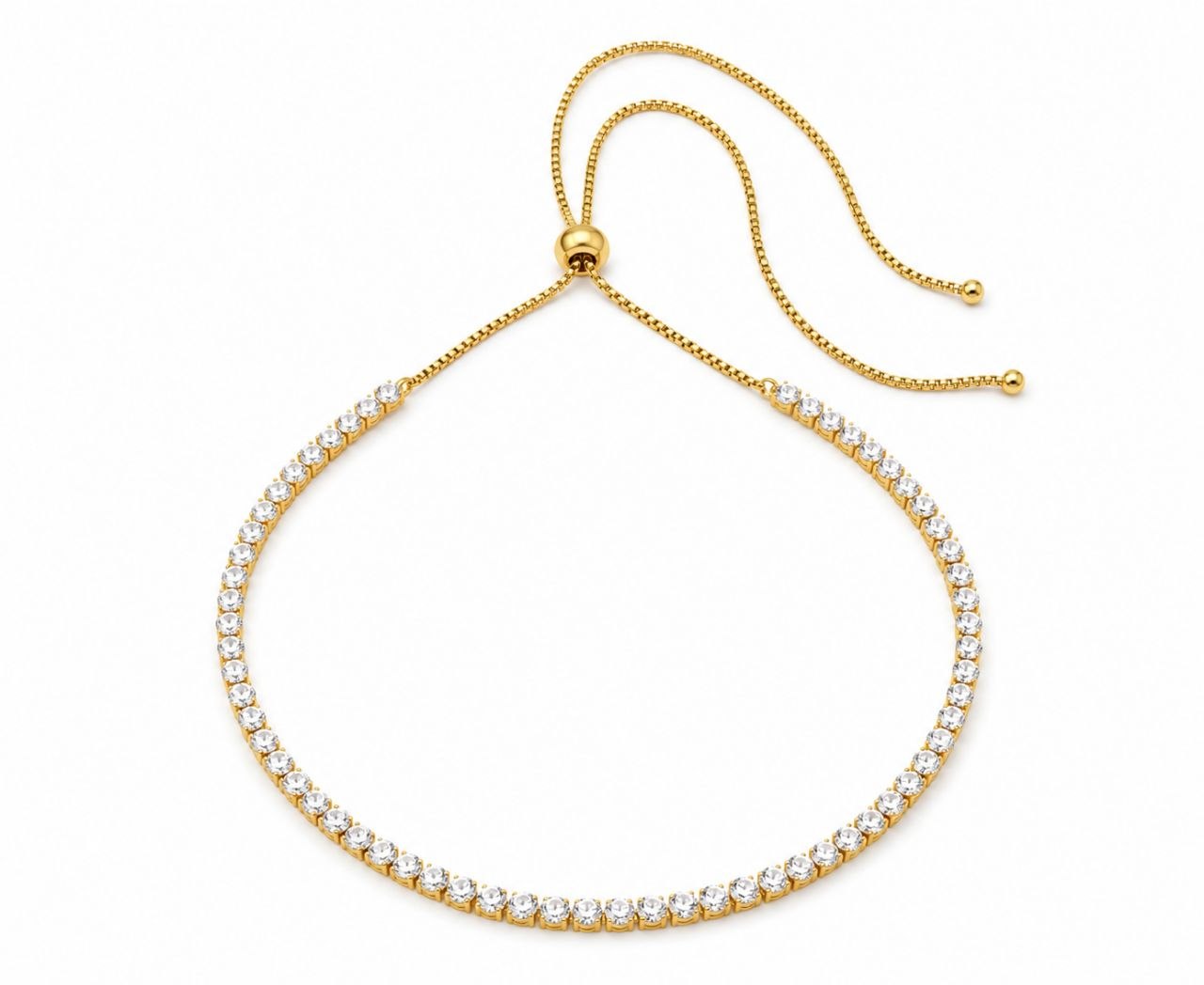 adjustable tennis chain necklace