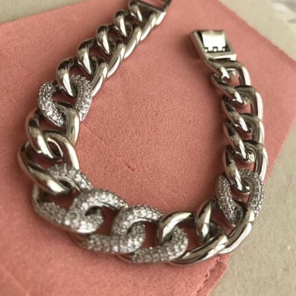 Iced out chain bracelet